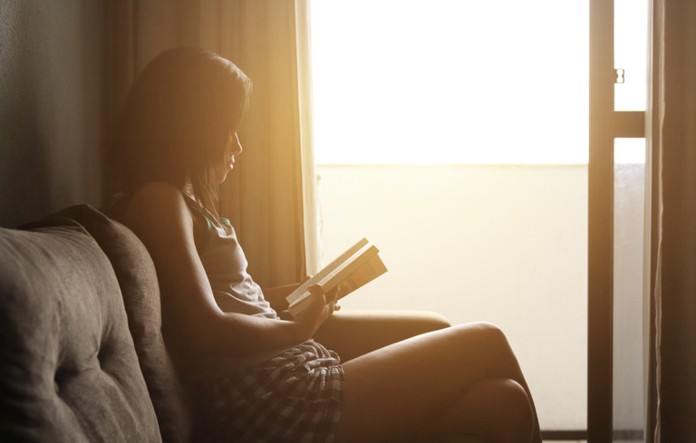 woman studying for exam